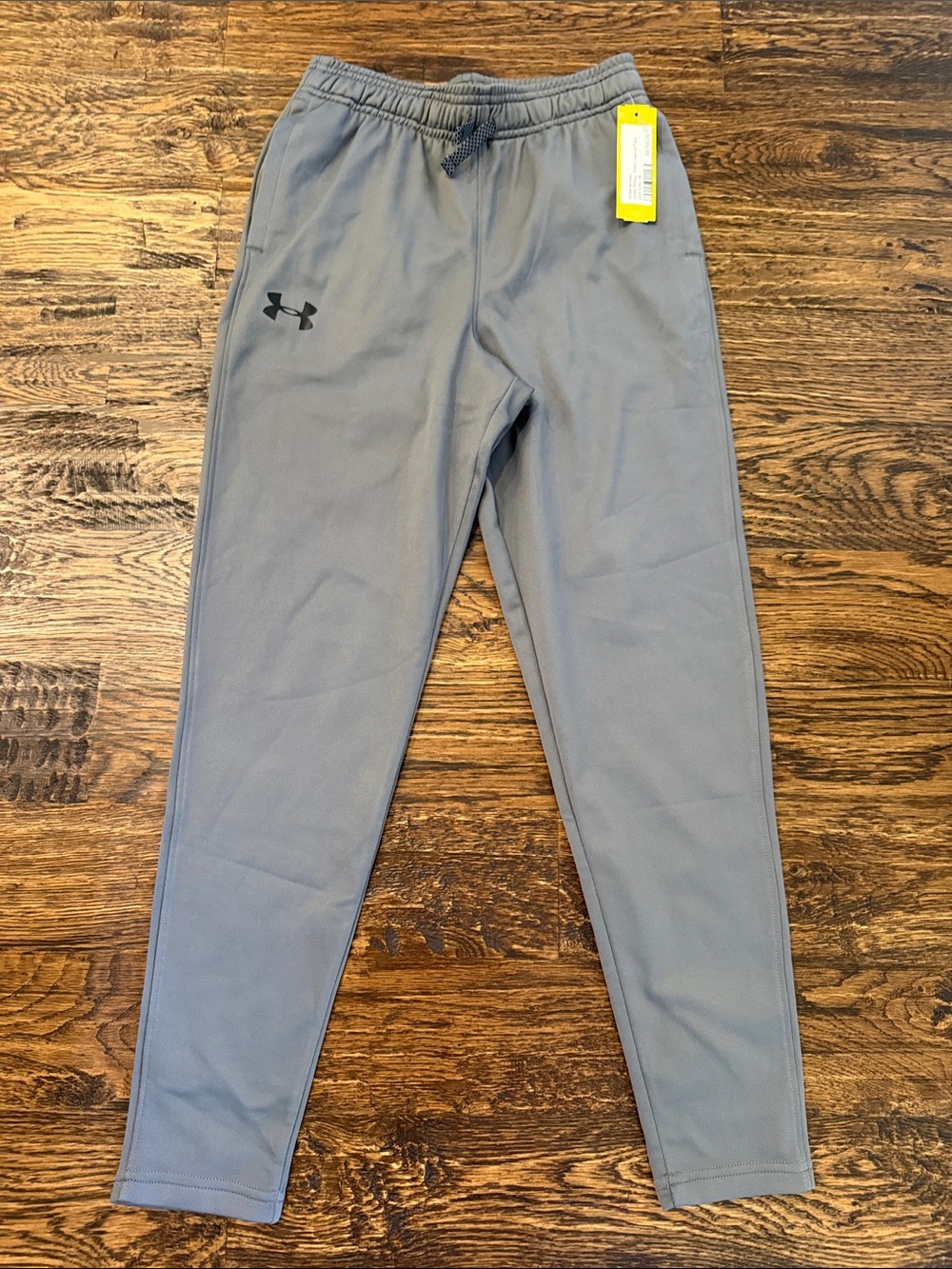 NWT Under Armour Gray Youth Performance Fitted Fleece Tapered Pant